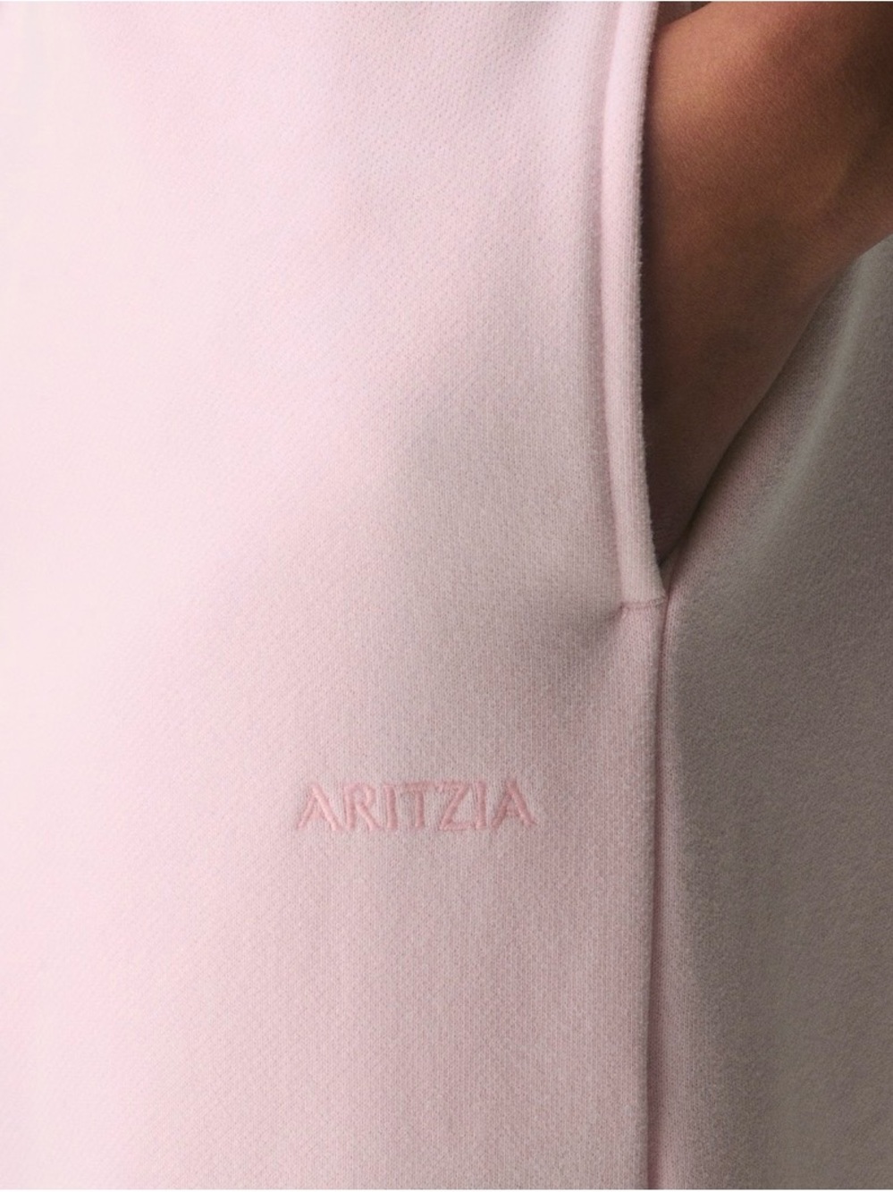 Aritzia Cozy Sweatfleece Boyfriend Wide Sweatpants in Villa Pink - Picture 2 of 4